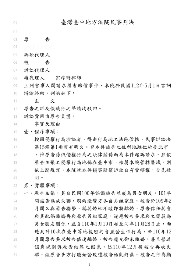 成功案例｜配偶提出侵害配偶權之訴：成功爭取原告之訴駁回｜宗孝珩律師事務所